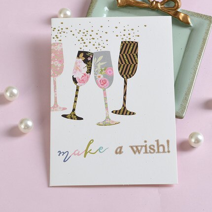 Mini Geburtstag Karten funkeln Geburtstag Wünsche Karten Freundschaft Danke Karten: Wunsch 1803 II 06