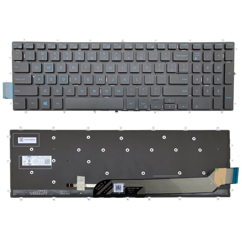 US English Backlit Laptop Keyboard Replacement for Dell G3 15 3590 3579 3779 G5 15 5590 G7 15 7588 17 7790 G7 15 7590: Blue