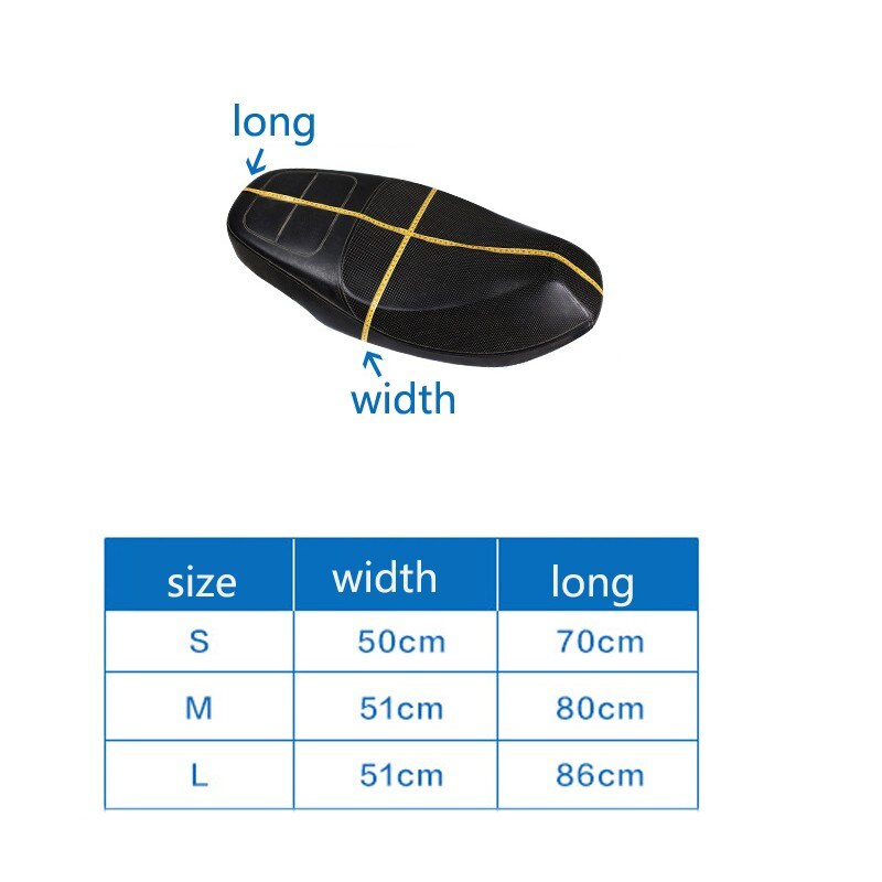 Breathable Summer 3D Mesh Seat Cover Motorcycle Moped Motorbike Scooter Seat Covers Cushion Anti-Slip Waterproof Accessories