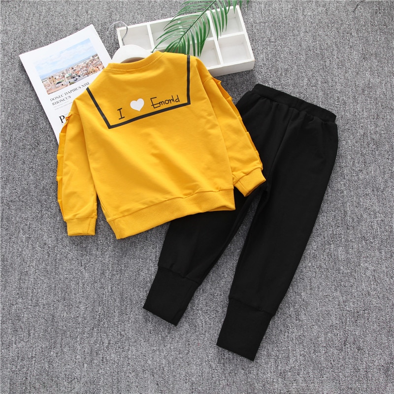 mädchen Kleidung Sets Kinder Langarm Shirts + Hosen Anzüge Herbst Winter Kinder Baby Mädchen Kleidung 5 6 7 8 9 10 12 jahre