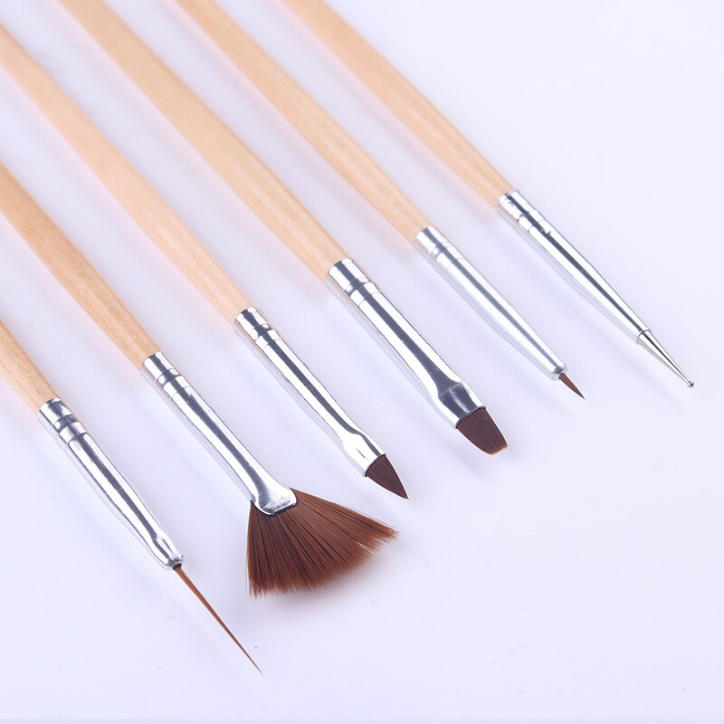 8 pièces/ensemble UV Gel Liner ongles brosse peinture dessin Liner acrylique stylos marbre poignée Nail Art stylos bricolage outil pour Gel vernis