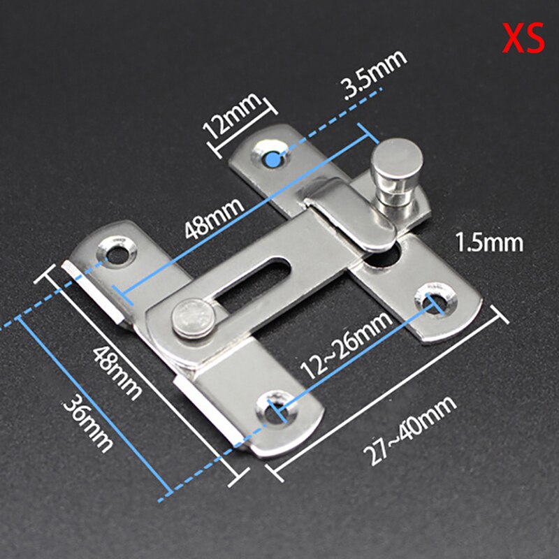 Guard Latch Bolt With Screws Sliding Window Door Lock Handle Stainless Steel Door Latch Home Safety Chain Door Home Hardware: 3