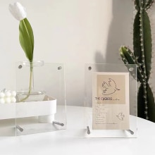 Transparent Acrylic Photo Frame Desktop Photo Frame Display Card Display Frame Album Postcard Souvenir Display Stand