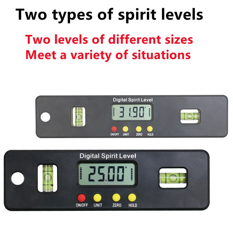 Level Inclinometer Magnetic Electronic Digital Display Level Rule LED Display Horizontal Inclinometer for Home Renovation
