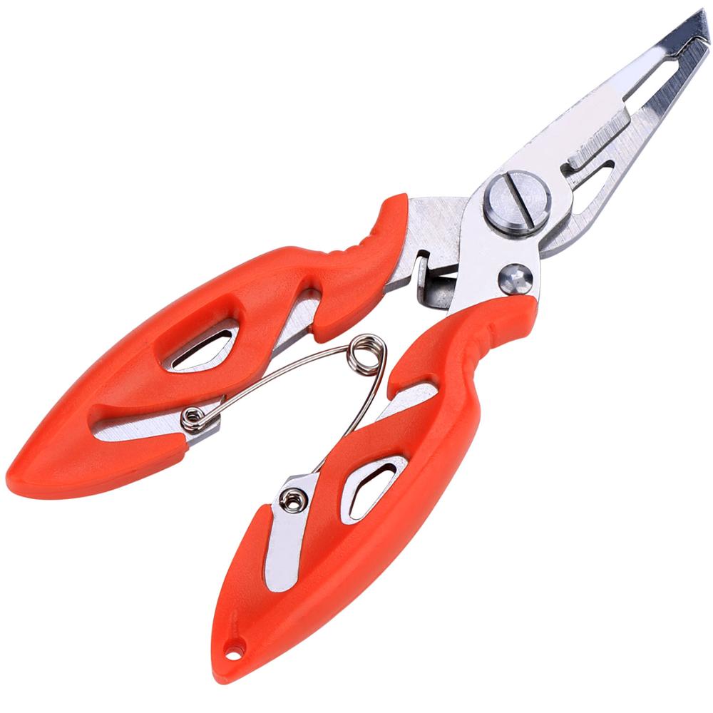 Sougayilang Stainless Steel Fishing Grip Set Control + Multifunction Outdoor Fishing Pliers Fish Tackle Fish Lip Gripper Set: Orange