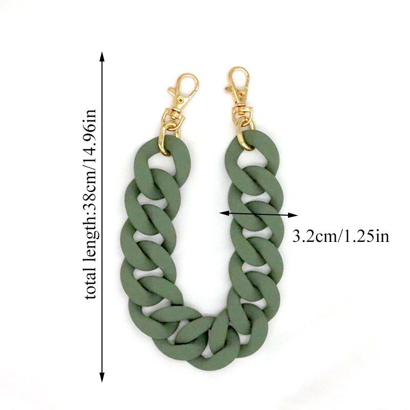 38-60cm kettingen van acrylhars voor tassen, handtassen, dames, gouden taskettingen voor plastic tassen, accessoires van acrylkunststof.