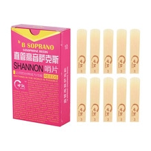 10pcs/ Box Saxophone Reeds Elementary Bb Soprano Saxophone Sax Reeds Strength 2.0/ 2.5/ 3.0 for Beginners