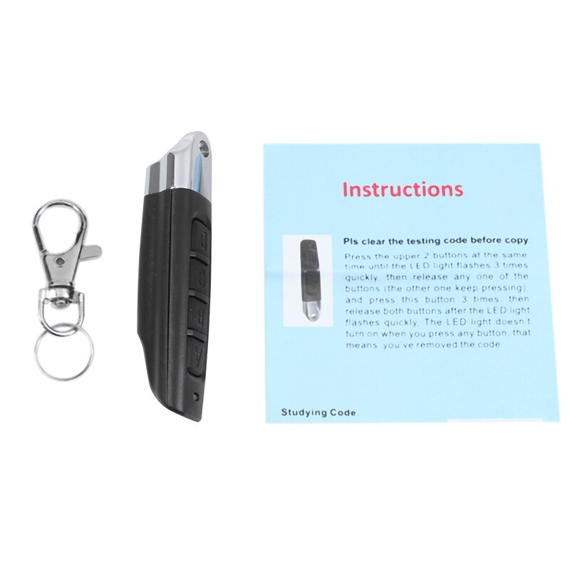 433Mhz Remote Control Garage Gate Door Opener Remote Control Duplicator Clone Cloning Code Car Key: black