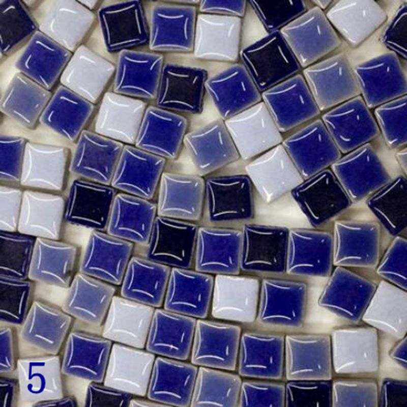 Keramisk glaseret mosaik løs korn gør-det-selv børns pædagogiske håndlavede collage materiale håndværk boligindretning aaa 0884: Farve 5