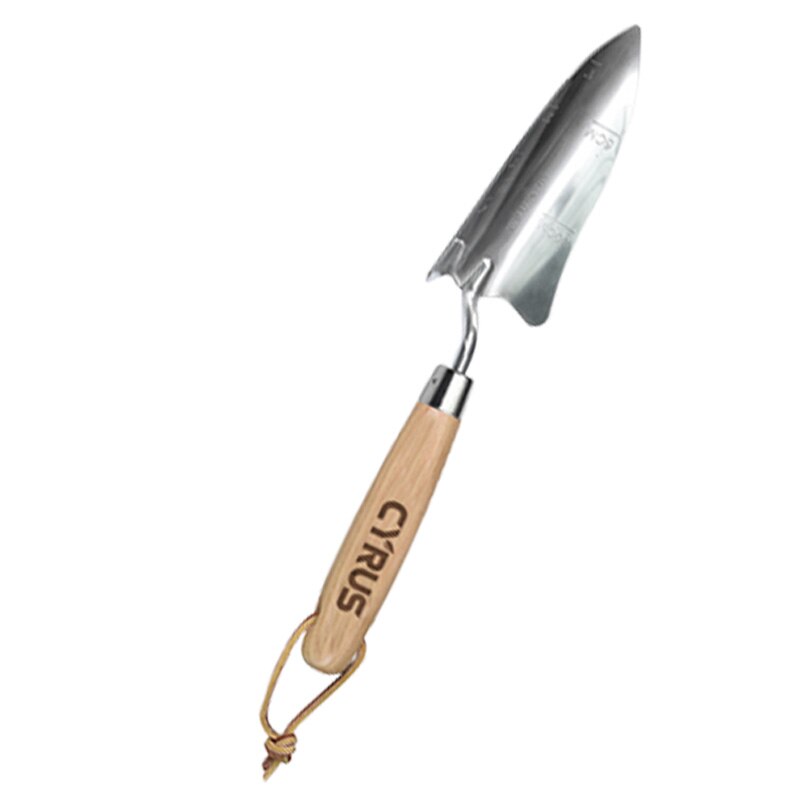 British Garden Tools Set Cultivating Planting Trowel Cultivator Shovels Spades Carbon Steel Wood Handle Transplanter: Transplanter