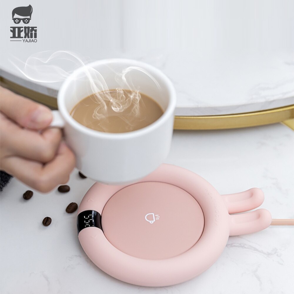 YAJIAO inteligente para automóbil calentador de café taza calentador 3 velocidad de temperatura de Control para leche de café agua de Navidad 220V/20W