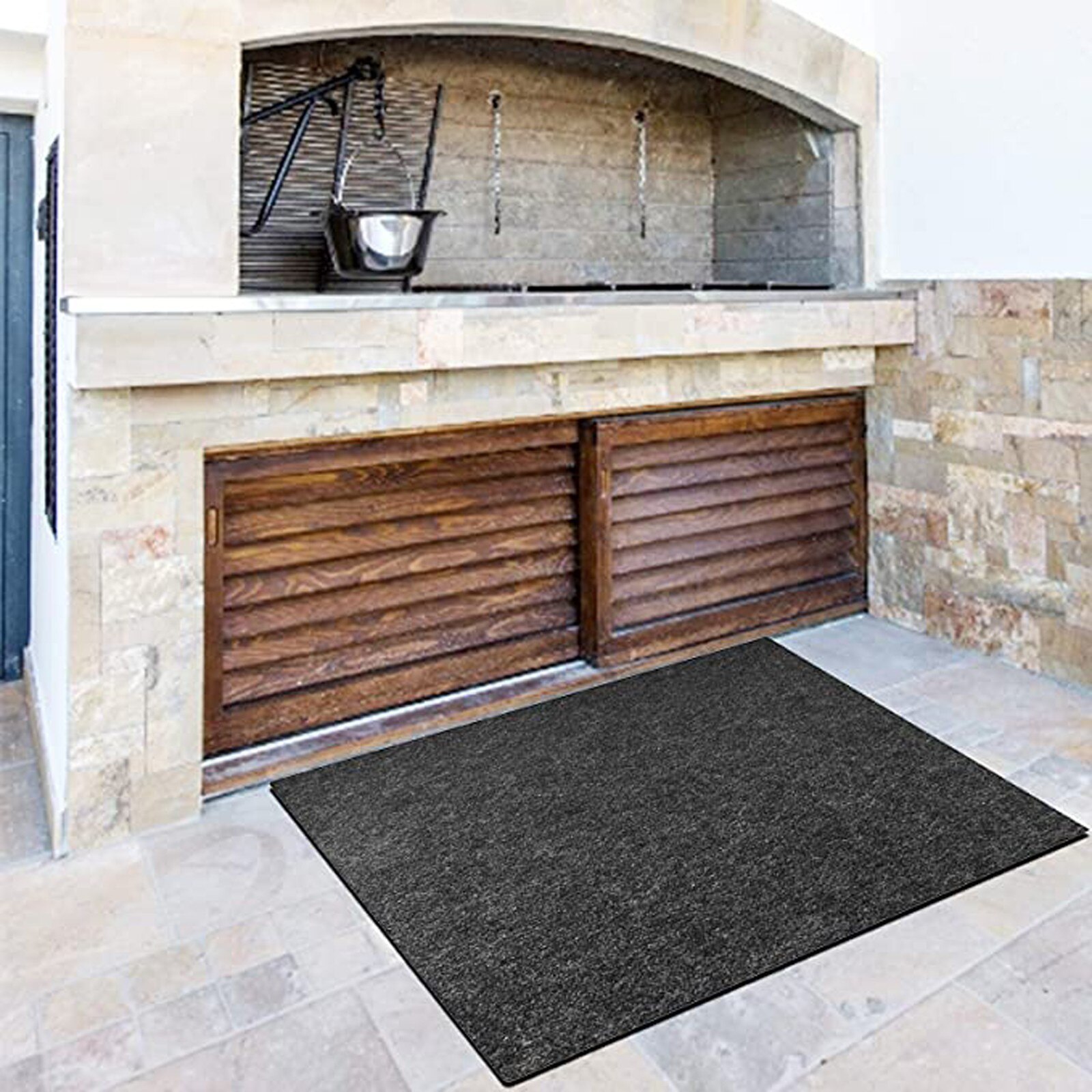 Fire Pit Mat Fireproof Fireplace Hearth Rug Non Slip Protection Mat Flame Resistant Pad