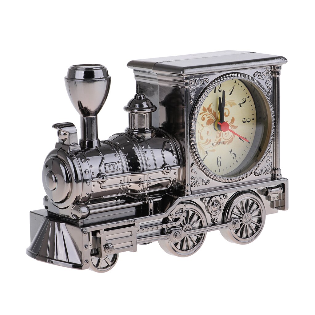 Classic Vehcile Car/Train/Motorbike Model Alarm Clock Quartz Movement Clock Beside for Night Table