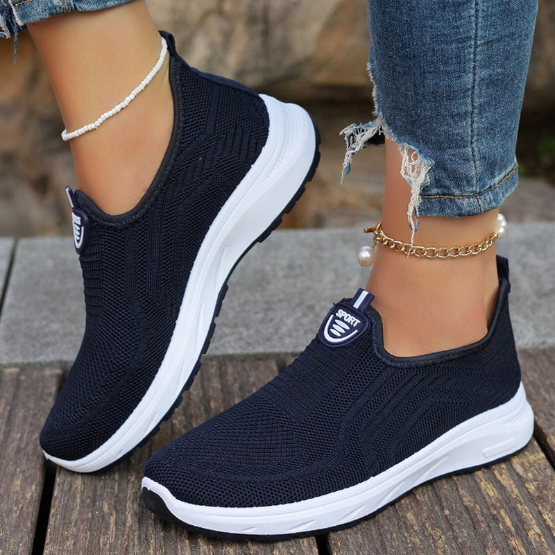 Mocassini da ginnastica da donna Tennis Femimino Ladies Slip On Scarpe sportive traspiranti Designer Scarpe a piedi nudi Ballerine: royal blue / 37