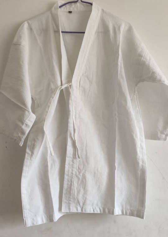 Zomer Dunne Blauw/Wit Puur Katoen Japanse Kendo Honingraat Uniformen Hakama Iaido Tops Aikido Vechtsporten Pak