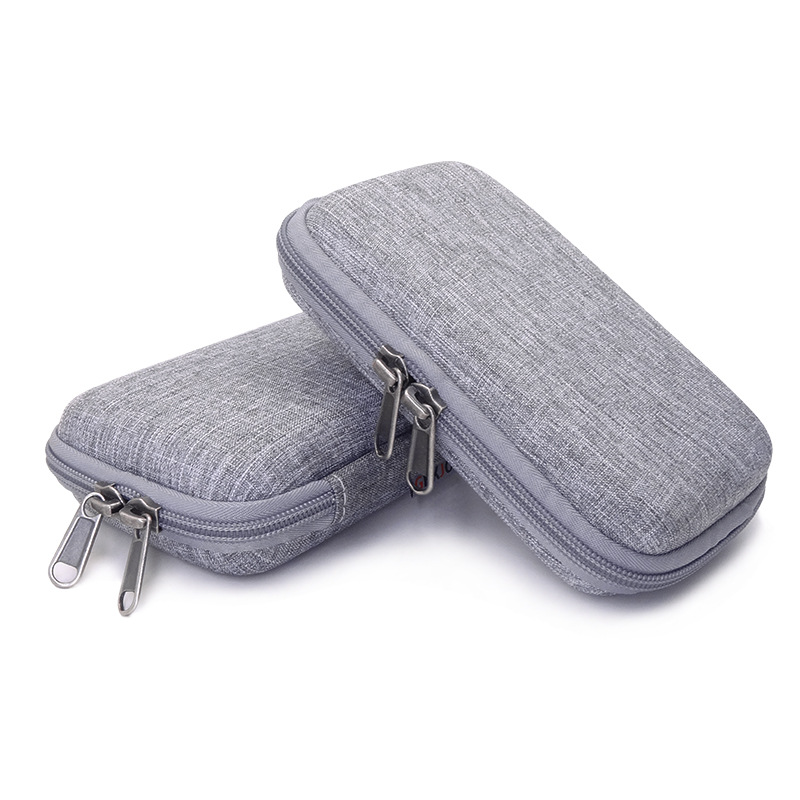 Hard shell bag Grey Travel Carrying Protective Case for USD Disk Key electronic device cable USB External Hard Disk Drive HDD