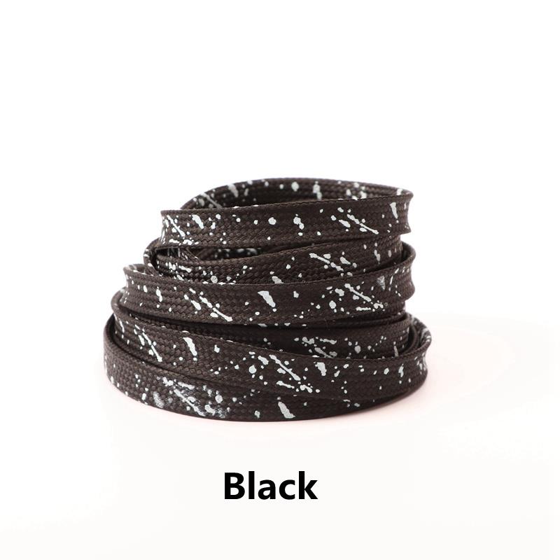 2022 Lichtgevende Veters Gloeiende Fluorescerende Schoenveters Voor Sneakers Platte Veters Schoenen Gradiënt Schoenveter 120/140/160Cm shoestrings: Black / 160cm