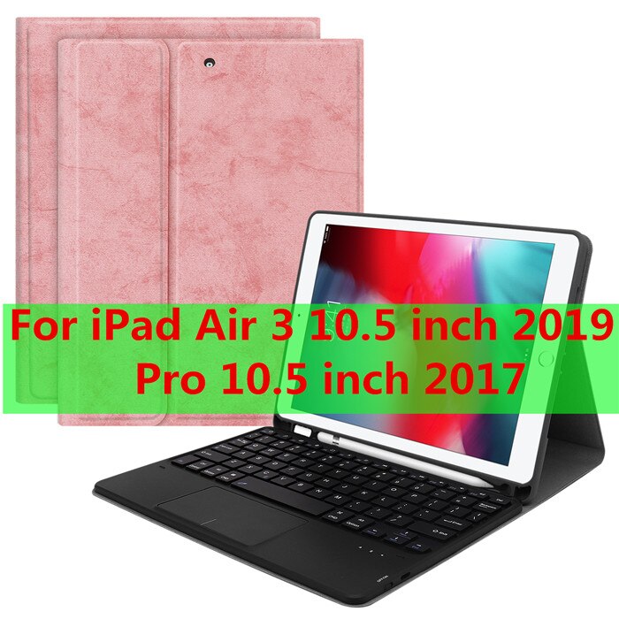 Touchpad Keyboard Case For iPad mini 5 7.9 6th 9.7 Pro 11 Air 3 10.5 Case mouse keyboard for iPad 7th 10.2 keyboard: T-1058-3-Pink