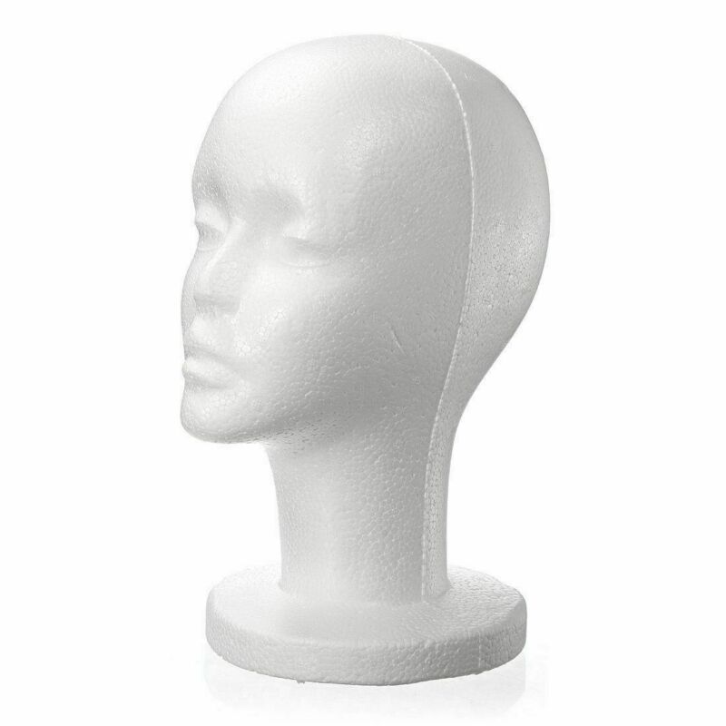Female Styrofoam Foam Mannequin Manikin Head Model Hat Glasses Display Foam Mannequin Head Model Hat Wig Display Stand Rack