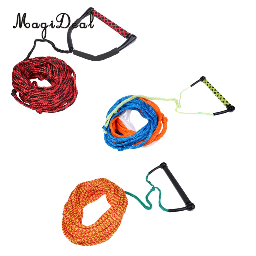 MagiDeal Safety Surfing Acces 23 Meters10mm Water Ski Wakeboard Rope with Handle Grip for Waterski Euquipment Leash Knee Line