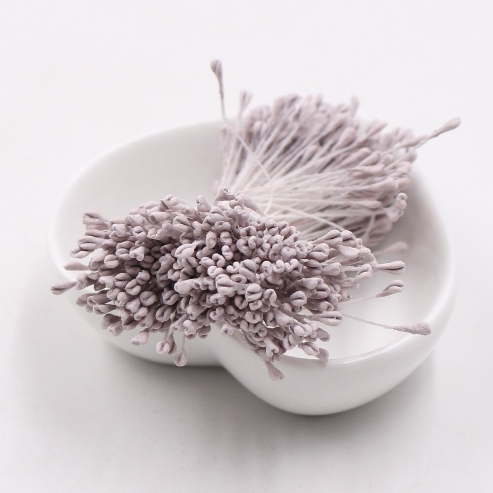 360Pcs/lot Mini Flower Stamen Artificial Flowers Pistil Wedding Party Decoration DIY Scrapbook Handmade Craft Flower Accessories: Light Purple