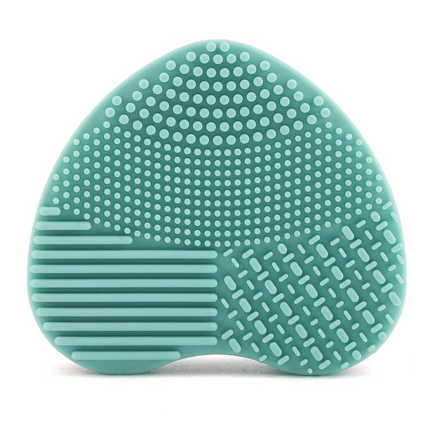 1pc siliconen make-up kwasten reinigingspads make-up waskwast gel reinigingsmat foundation make-up kwasten scrubber board tool: Groente