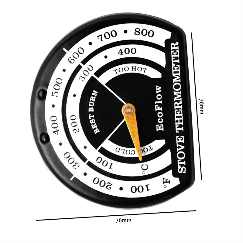 Haard Bimetaal Thermometer Voor Kachel Fan Log Hout Brander Ecofan Thuis Haard Ventilator Efficiënte Warmteverdeling Meter