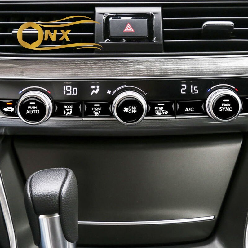 Auto Airco Centrale Bedieningspaneel Beschermfolie Auto Venster Bedieningspaneel Sticker Voor Honda 10th Accord Inspire