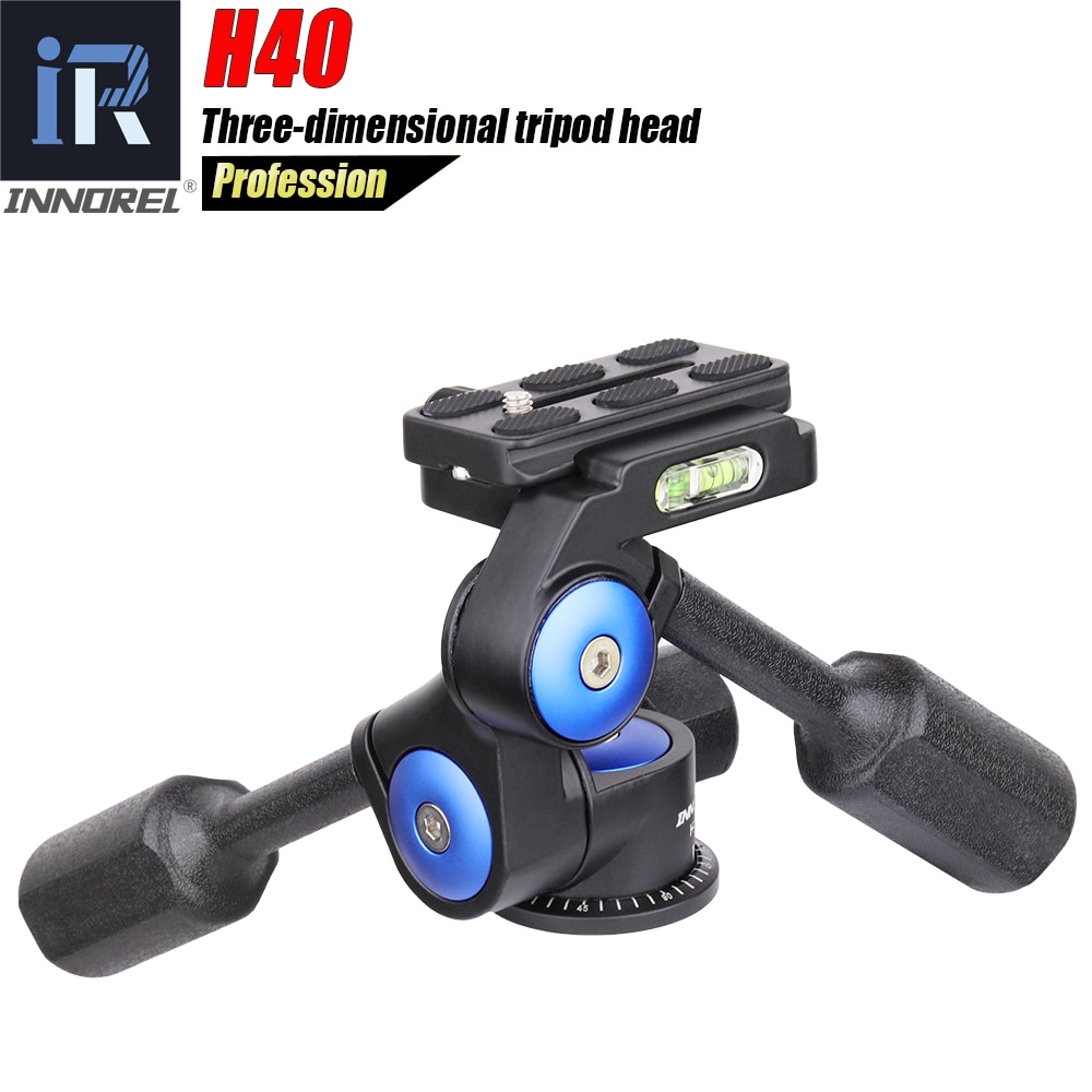 Innorel H40 Two Handle Hydraulic Damping 3D Three-dimensional Tripod Head 360 Degree Rotation for Canon Nikon DSLR Camera