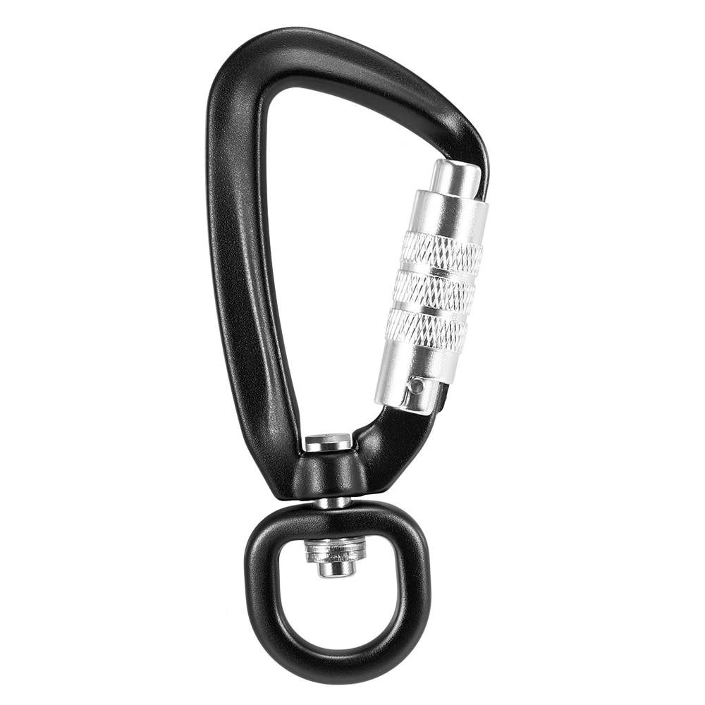 Lixada Survial Rescue Bergbeklimmen Karabijnhaken Haak D-Ring 360 ° Draaibare Spinner Sleutelhanger Touw Swivel Karabijnhaak Clip