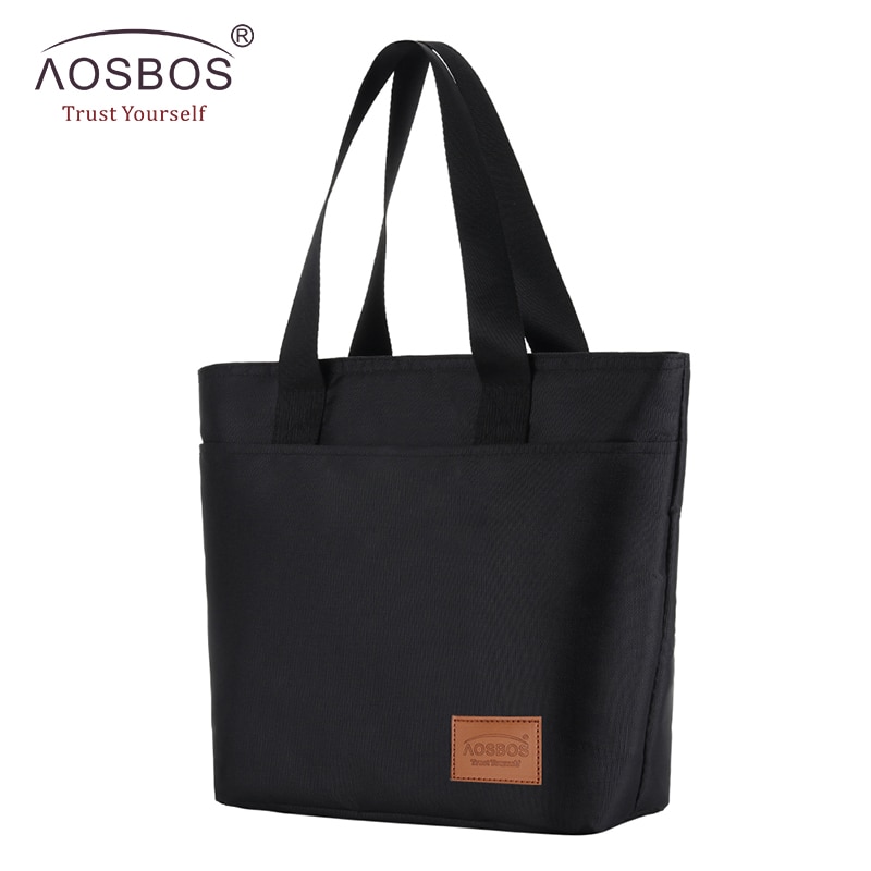 Aosbos Canvas Insulated Lunch Bags Women Thermal Cooler Bag Students Leisure Picnic Bag Tote loncheras termicas para mujer