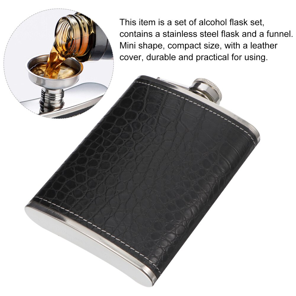 1 ensemble poche alcool flacon Style Vintage Portable alcool flacon