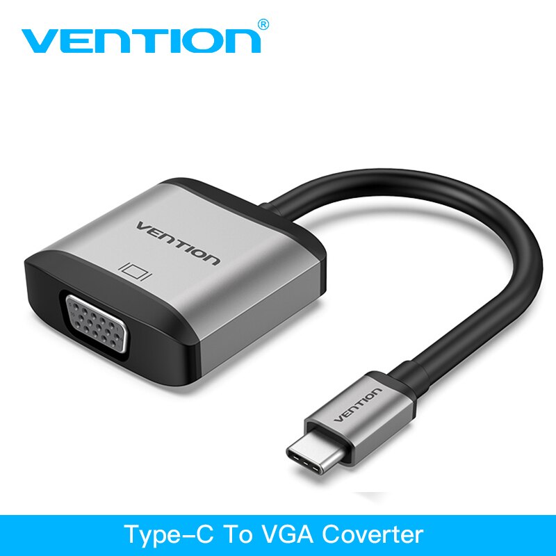 Vention USB C VGA Adapter USB Type-c to VGA 1080P 60HZ Female for MacBook Pro ChromeBook Huawei Mate 10 USB C Type C VGA Adapter