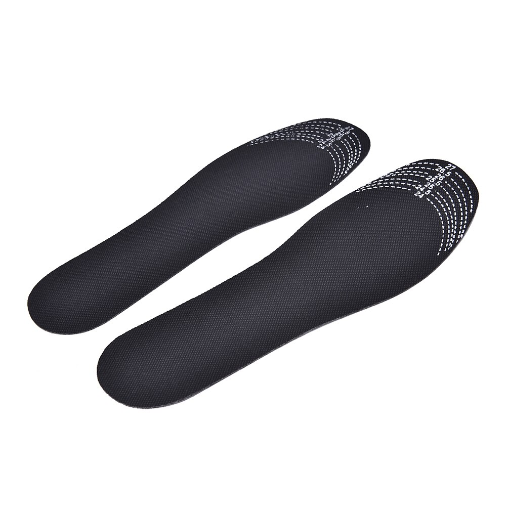 Semelles intérieures noires réglables pour hommes, 1 paire, coussin de pied, Inserts de chaussures, en bambou, charbon de bois, déodorant