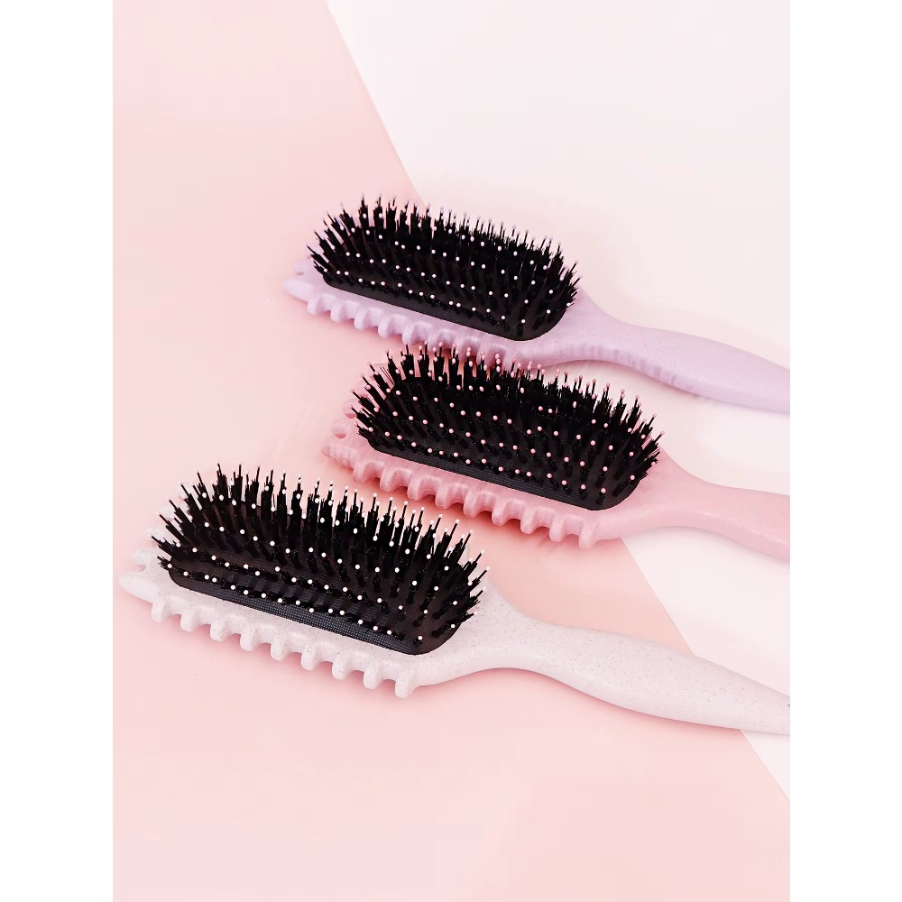 1 Uds. Cepillo de estilismo de definición de cabello rizado, cepillo de pelo para eliminación de arrugas, peine de pelo rizado húmedo enredado, herramienta de estilismo para cabello rizado