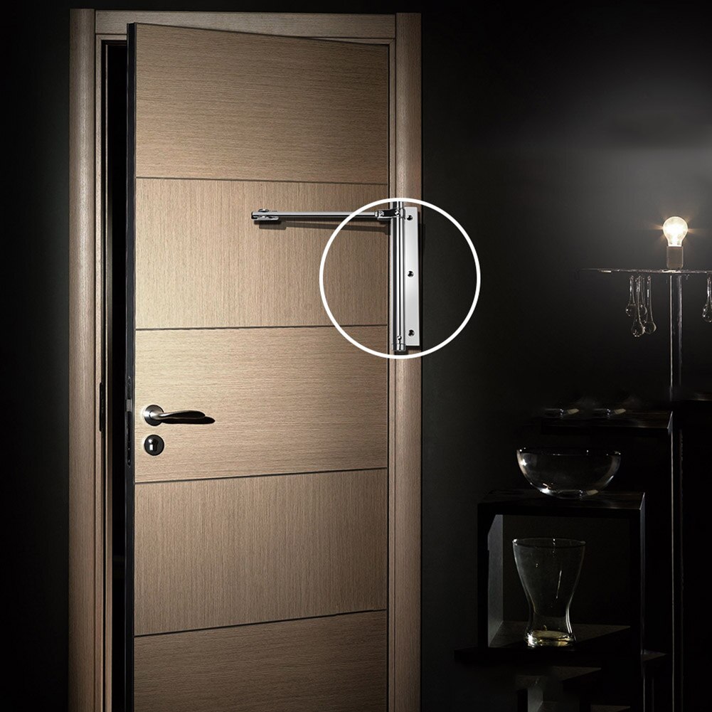 Pneumatic Type Spring Automatic Door Closer Mute Door Mounted Stops Adjustable YE