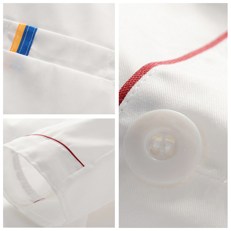 Chef's Uniform Work Wear Uniforms Chef's Whites Unisex Chef Coat Kitchen Short Long Sheeve Chef Jacket for Men and Women