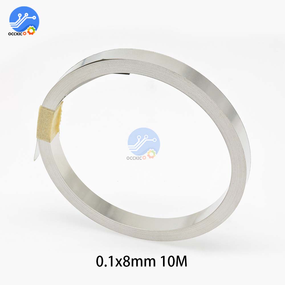 10m 18650 Li-ion Battery Nickel Sheet Plate Steel Belt Strip 0.1mm battery connector spot welding 4/5/7/8/10mm for 18650 Charge