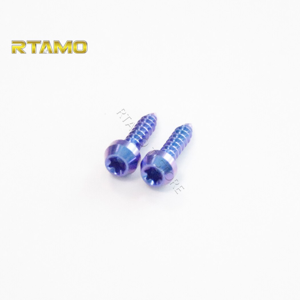 Rtamo Gr5 Titanium Alloy Rear Turn Signal Self Tapping M4 Screws Kit (2pcs) Fit Verspa Sprint 150