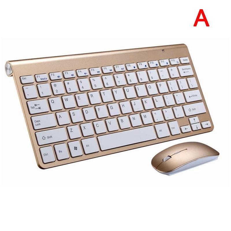 Keyboard And Mouse 2.4G USB Mini Keyboard Mouse Keyboard For PC With Set Mouse Combos Noiseless Laptop TV Ergonomi T0V1: A