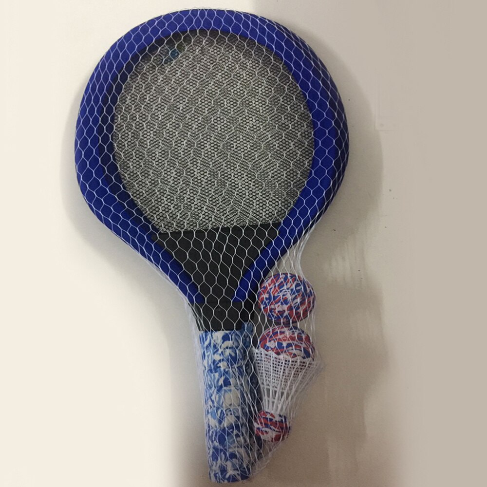1 par de los niños raqueta de Badminton Tennis niños Palying bádminton ronda raquetas juego accesorios para jardín de infantes y escuela primaria al aire libre