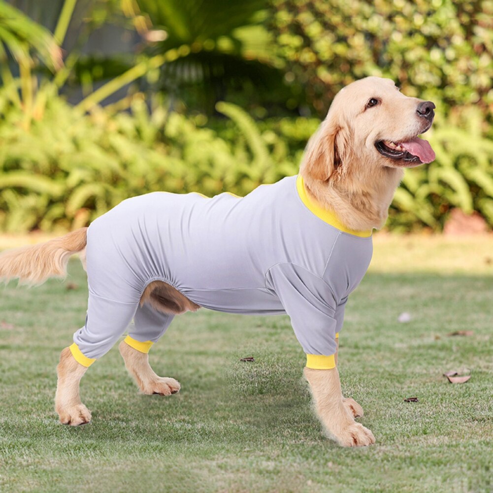 Dog Surgical Recovery Suit Jumpsuit Dog Clothes Winter Warm Dog Homewear for Small Medium Large Dogs Male/Female Overalls