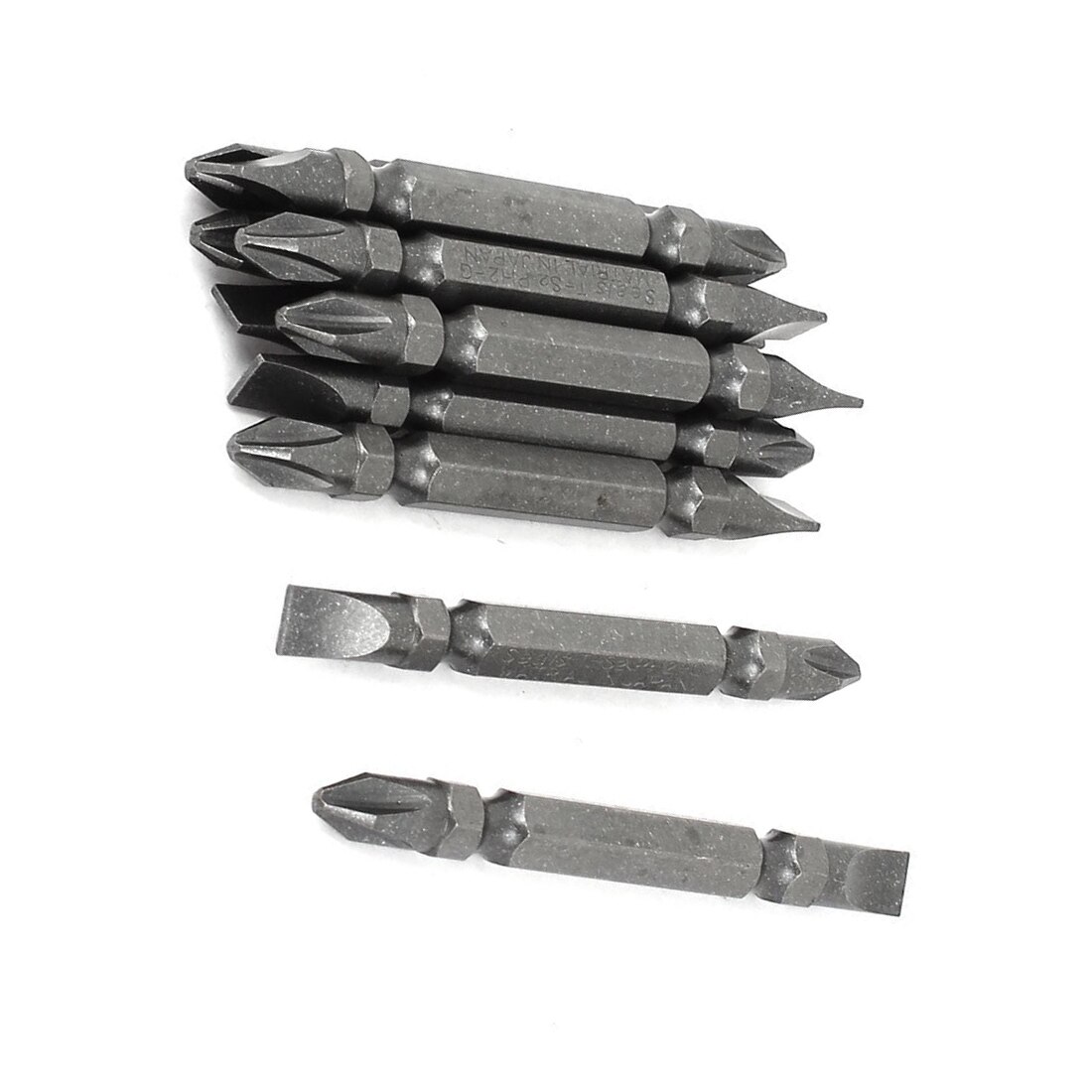 Magnetic Hex Shank Phillips Slotted Double End Screwdriver Bits 10 Pcs