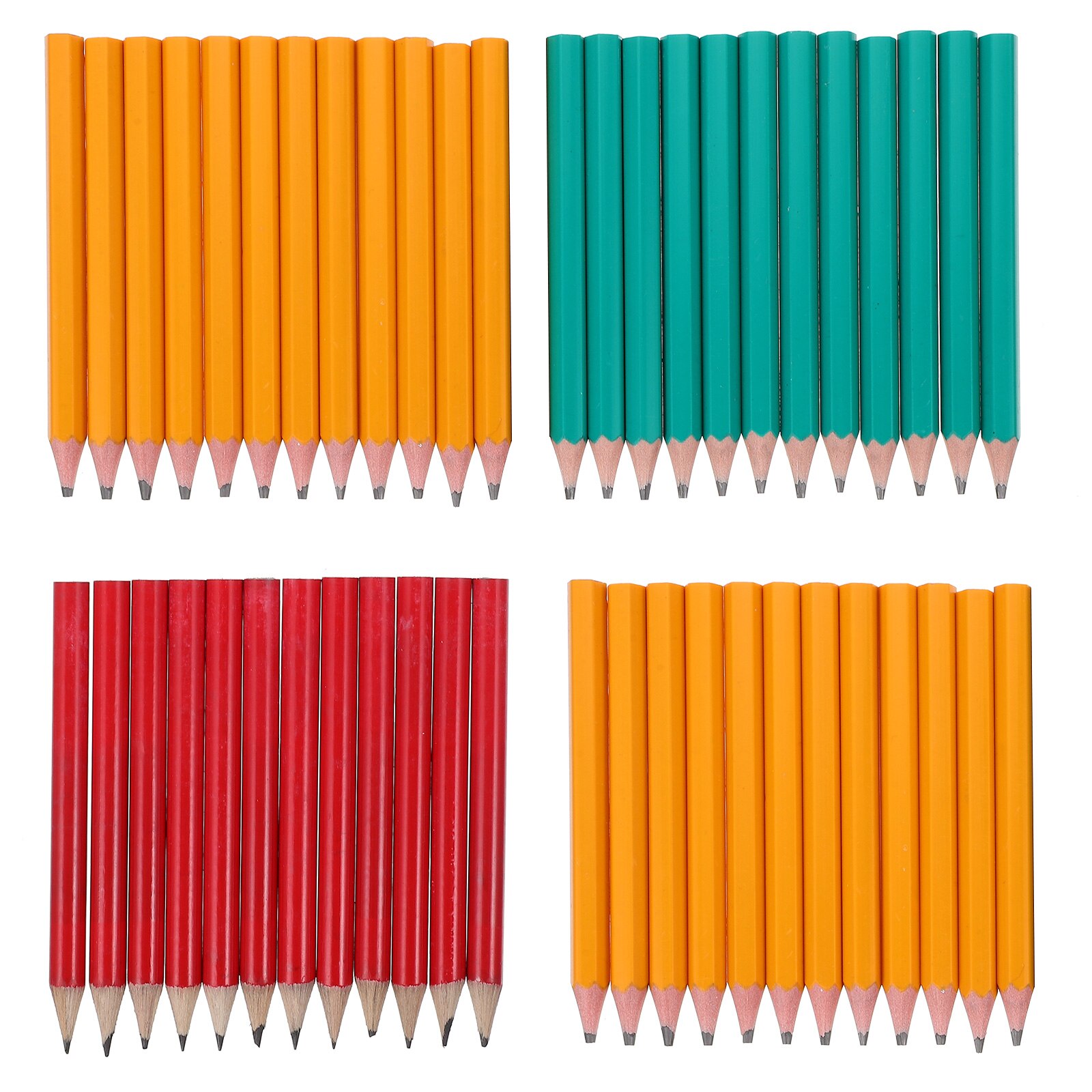 Lápices de bocetos artísticos para niños, lápices cortos de pintura escolar, lápices de dibujo para niños (Color aleatorio), 108 Uds.