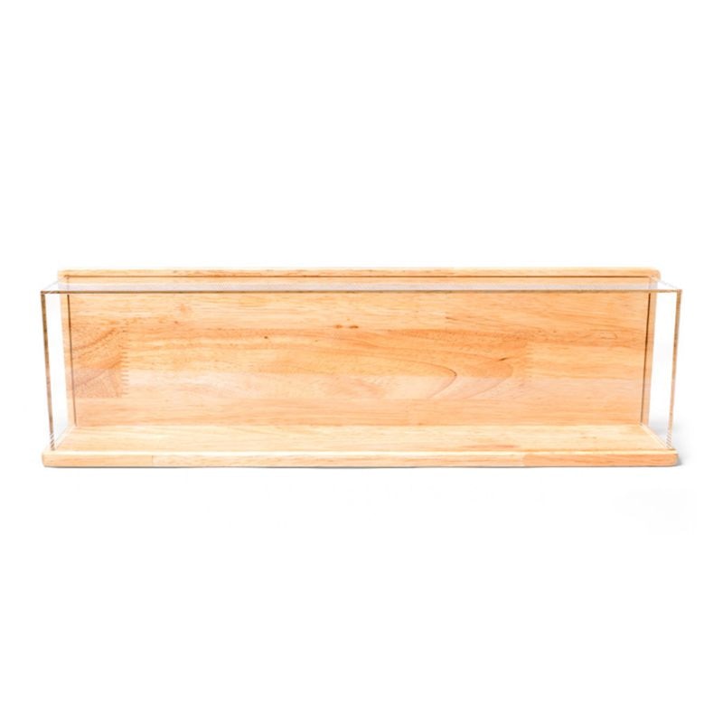 Clear Acrylic Showcase with Wood Back Base Action Figures Model Toy Display Case