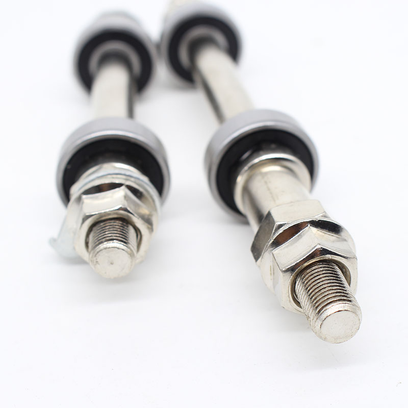 14CM 18CM Bicycle Wheel Hub Axle Front Rear 6000/6200 Bearing Solid Shaft Bicycle Axle Lever Bike Repair Tool Accessories: Light Grey