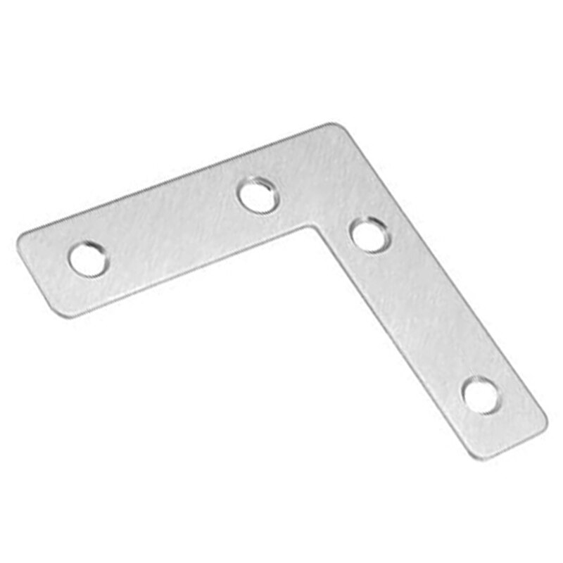 10 L-Shaped Stainless Steel Angle Bracket Repair Bracket Angle Steel Reinforced Steel Plate Bracket Furniture