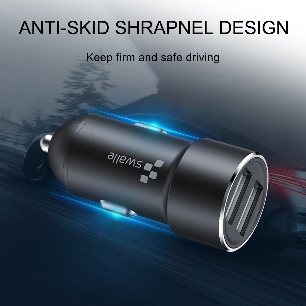 Super Mini Dual USB Auto Ladegerät 3,4 EINE Auto-Styling USB Ladegerät Für Telefon 2 Hafen Schnelle Auto-ladegerät Für praktisch