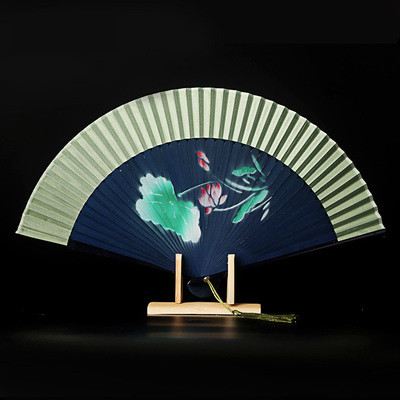 Retro Meisje Dans Handventilator Ventilador Klassieke Draagbare Zomer Dame Opvouwbare Fan Chinese Vrouwen Hanfu Cosplay Props Hand Fans: royal blue