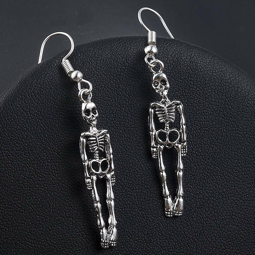 Persoonlijkheid Menselijk Skelet Oorbellen Retro Skull Dangle Oorbellen Voor Mannen En Vrouwen Party Halloween Decoraties